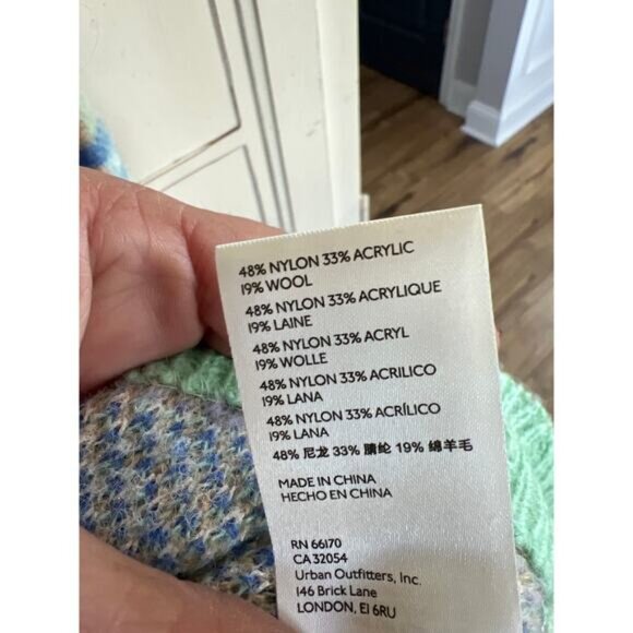 Free People size XS cozy plaid sweater - Picture 3 of 3